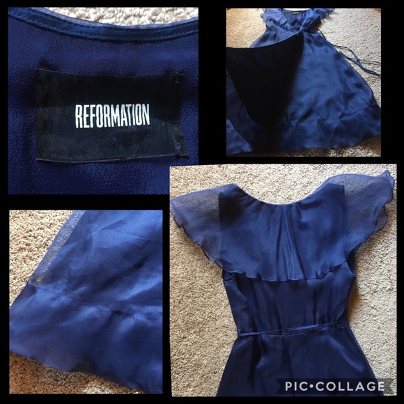 Reformation Cannes Dress Sapphire - Picture 5 of 8